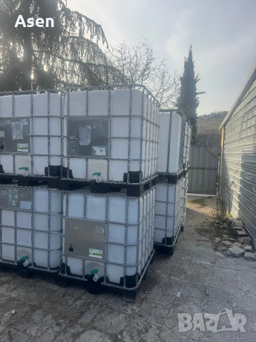 Бидон 1тон 1000 л 1000 литра чисти бидони от 1000 литра цистерни 1 тон ibc контейнер , снимка 2 - За селскостопански - 48290883