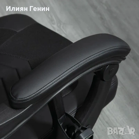 HOMCOM Офис стол Масажен стол с 6 вибрационни точки, Ергономичен с функция за отопление, снимка 8 - Столове - 53437645