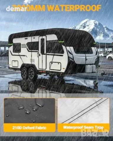 Водоустойчиво покривало за таван на каравана 6,49 × 2,99 м, снимка 4 - Аксесоари и консумативи - 55955466