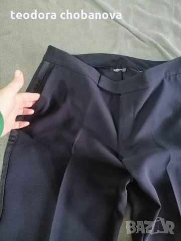 Тъмно син панталон с кант , снимка 6 - Панталони - 36005180