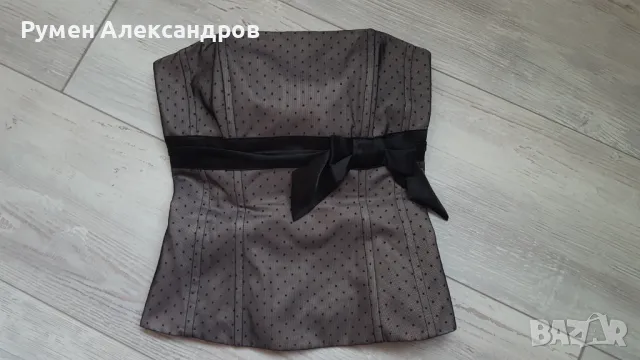 Черно дантелено бюстие размер XS