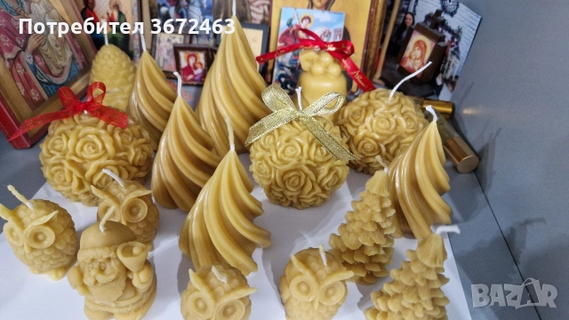 свещи от чисто пчелен восък, снимка 2 - Декорация за дома - 52817917