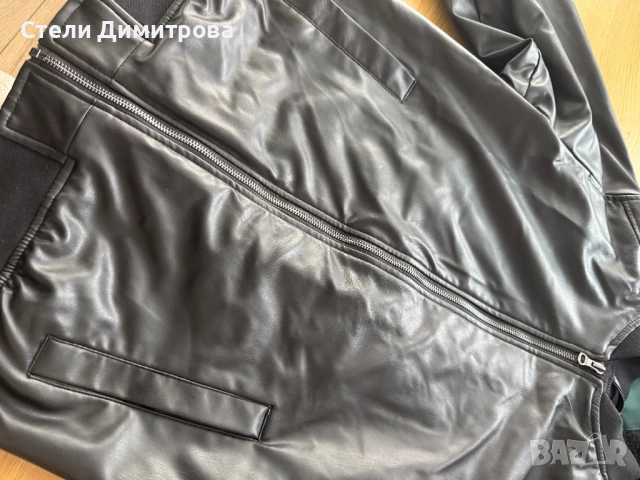 НОВО Кожено яке PULL&BEAR / М, снимка 3 - Якета - 52368627