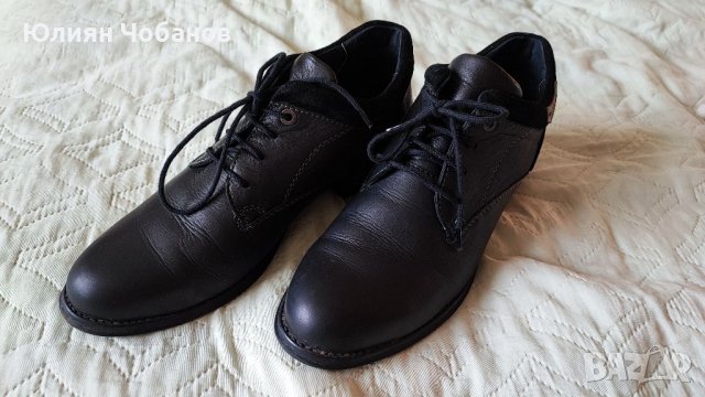 Дамски черни обувки Real, естествена кожа, 39 номер, снимка 6 - Дамски елегантни обувки - 39038067