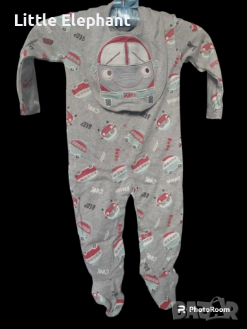 Цяло ромпърче и бандана за 9-12 мес момченце"Surf 1",колекция"Cars",Англия/ново