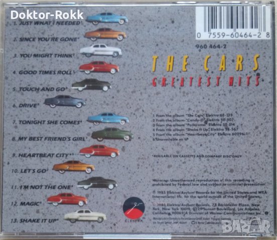 The Cars – The Cars Greatest Hits (1985, CD), снимка 2 - CD дискове - 40727459