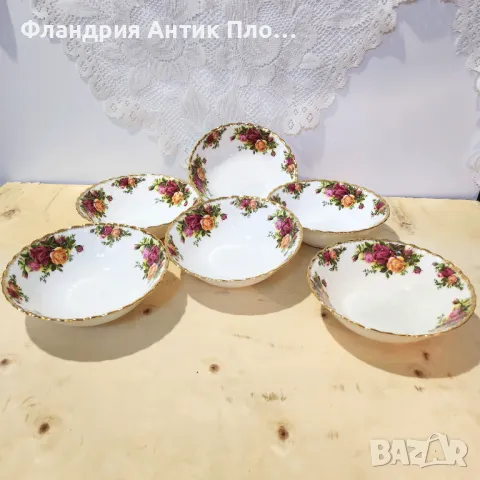 Комплект от шест купички Royal Albert "Old Country Roses", снимка 2 - Сервизи - 49435119