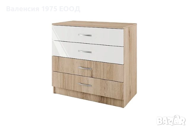 Скрин Сити 3002 в цвят сонома или комбинация бяло/ арвен, снимка 6 - Скринове - 18790149