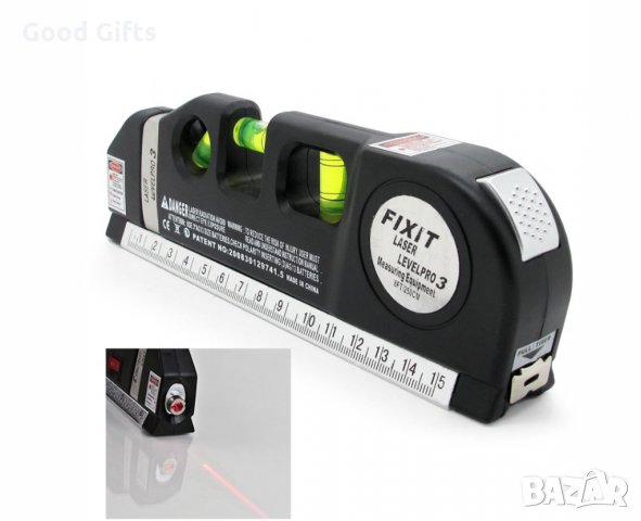 Лазерен нивелир Pro3 с ролетка, снимка 4 - Измервателни инструменти - 34705902