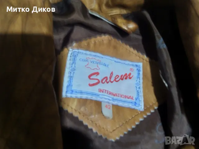 Salem CUIR VÉRITABLE  женско яке винтидж марково рокерско  естествена кожа размер №42, снимка 11 - Якета - 48428105