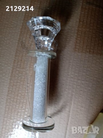 4. Стъклен свещник, снимка 2 - Други - 34676653