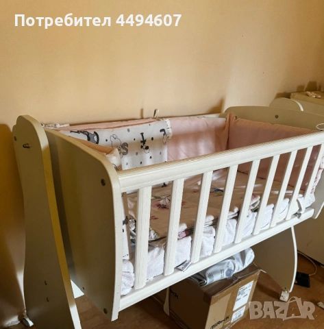 Дървено легло-люлка Lorelli First Dreams, снимка 3 - Кошарки - 53012085
