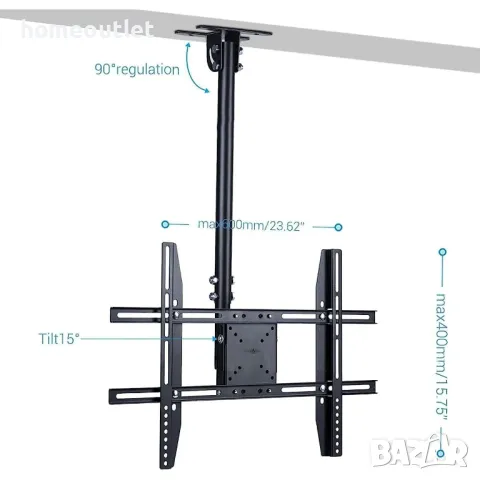 Стойка за телевизор с таванен монтаж UNHO 138-U-430D, снимка 8 - Стойки, 3D очила, аксесоари - 49084337