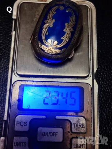 сребърна кутийка за емфие, снимка 4 - Антикварни и старинни предмети - 50277019