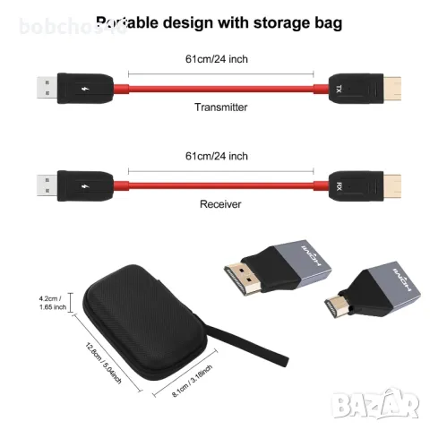 Комплект безжичен HDMI предавател и приемник на Ziorrlin, снимка 2 - Плейъри, домашно кино, прожектори - 49000205