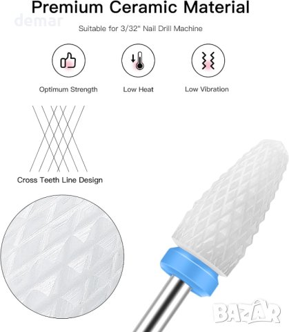 Комплект електрически пили за акрилни нокти, снимка 2 - Други - 42655464