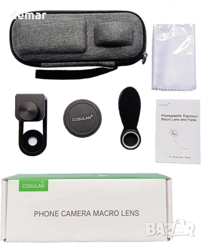 4K UHD професионален макро обектив за смартфони – 10x увеличение, снимка 8 - Селфи стикове, аксесоари - 52691490