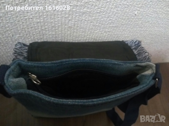 Нова дънкова чантичка с дълга дръжка., снимка 6 - Раници - 36328807
