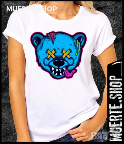 Дамска тениска с щампа ZOMBIE SWAG BEAR, снимка 1 - Тениски - 40940304