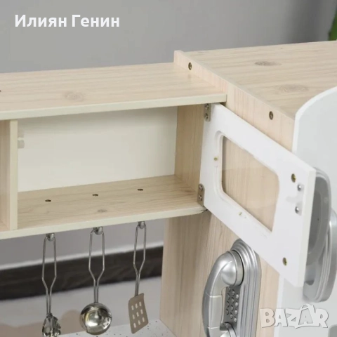 Детска кухня HOMCOM с аксесоари, снимка 5 - Играчки за стая - 52231311