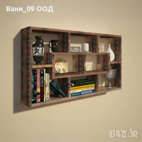 Стенна етажерка в цвят дъб винтидж