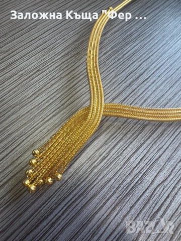 Златен комплект гривна и колие, снимка 4 - Бижутерийни комплекти - 53427988