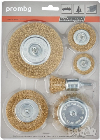 Mannesmann телени четки за бормашина 6 бр., Германия , снимка 5 - Други инструменти - 24714856