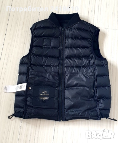 Armani Exchange A/X Down Vest Mens Size L  ОРИГИНАЛ Мъжки Пухен Елек!, снимка 2 - Спортни дрехи, екипи - 52293863