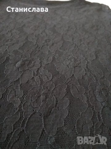 Черна рокля дантела размер S, снимка 4 - Рокли - 41184484