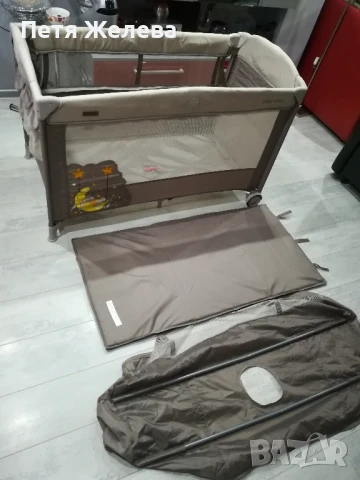 Сгъваема и преносима с падаща стена кошара/легло CHIPOLINO MERIDA, снимка 14 - Кошарки - 50711453