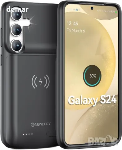 NEWDERY Калъф с батерия за Samsung Galaxy S24 4500mAh, снимка 2 - Калъфи, кейсове - 49826919