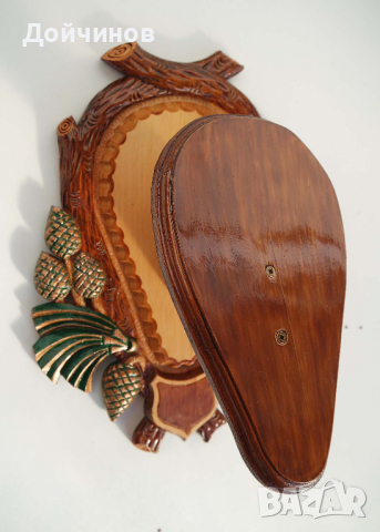 Поставка с дърворезба за ловен трофей на муфлон, снимка 1