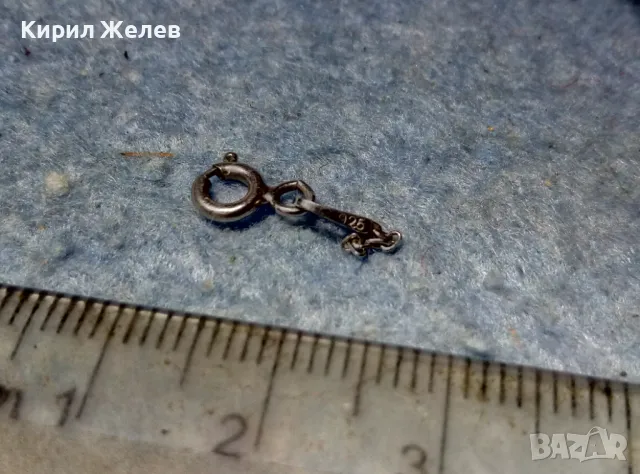 СТАРА СРЕБЪРНА ЗАКОПЧАЛКА СРЕБРО 925 КАРАБИНКА За ГРИВНА КОЛИЕ ВЕРИЖКА 49904, снимка 3 - Други - 49071097