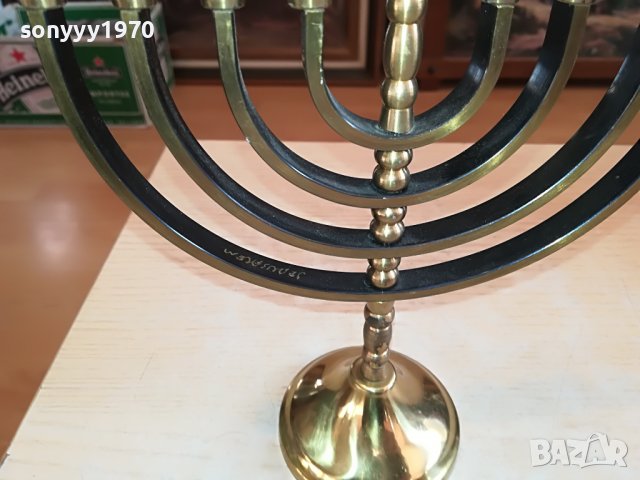 karshi-hand made jerusalem-свещник от франция 1712221735, снимка 7 - Антикварни и старинни предмети - 39039544