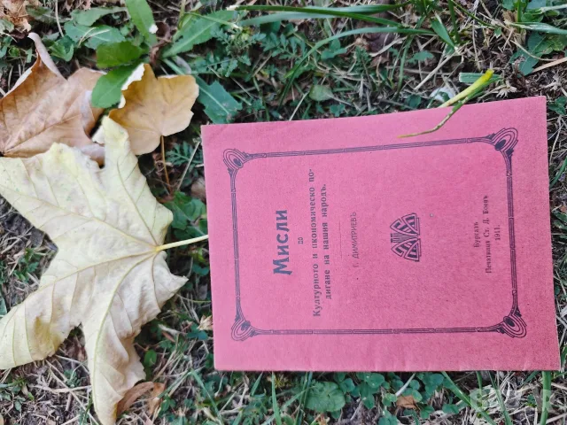 книга Мисли по културното и икономическо подигане на нашия народ Г. Димитриев 1911