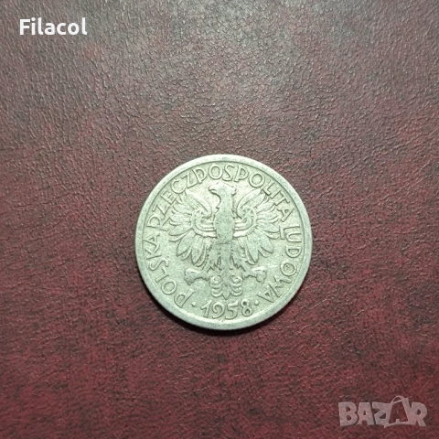 Полша 2 злоти 1958 г., снимка 2 - Нумизматика и бонистика - 52773639