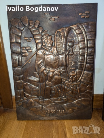 Два медни барелефа, снимка 3 - Антикварни и старинни предмети - 52503601