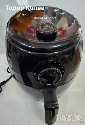 Еър фрайър с  горещ въздух ECOFRY 1000W  2литра, Черен.