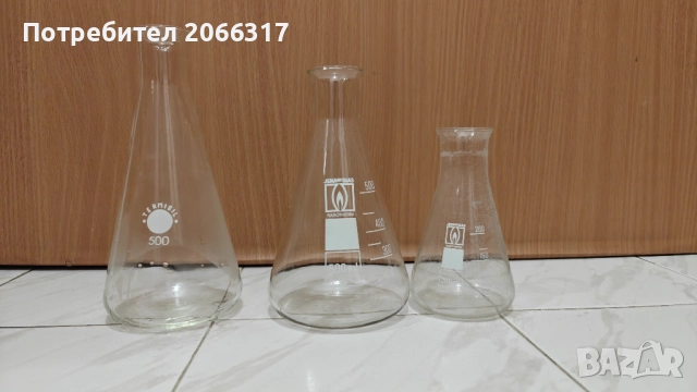 Лабораторна стъклария - епруветки, снимка 2 - Буркани, бутилки и капачки - 46056615