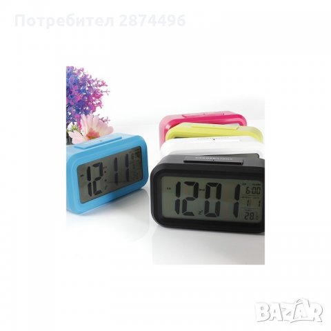 Електронен стаен часовник с аларма 1019