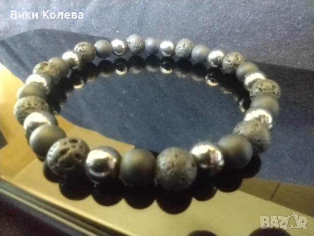  еластична гривна с естествени камъни, снимка 4 - Гривни - 50643233