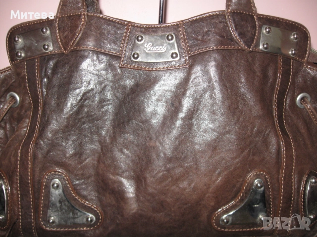 Gucci дамска чанта естествена кожа, снимка 3 - Чанти - 52591562