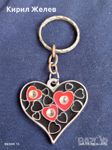 Красив ключодържател СЪРЦЕ ❤️ подходящ аксесоар за раници 27253