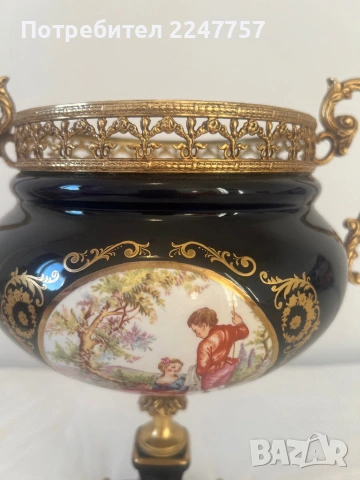 Ваза/ урна порцелан Limoges 31 см, снимка 7 - Антикварни и старинни предмети - 53793574