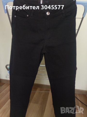 Панталон-тип дънки дамски черни,XL (42) , снимка 1 - Панталони - 34750848