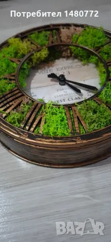 Стенен часовник със скандинавски мъх , снимка 11 - Стенни часовници - 48490646