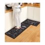 Комплект килимче за кухня черно- 40*60 и 40*120, снимка 4