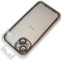 Луксозен силикон кейс с протектор камера за iPhone 14 Plus / Черен