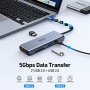 Нова USB C докинг станция с двоен монитор и 2 HDM/100W PD/лаптоп, снимка 12