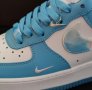 Nike Air Force 1 Nail Art Blue Дамски Обувки Маратонки Женски Кецове Размер 39 Номер Сини Бели Нови, снимка 3